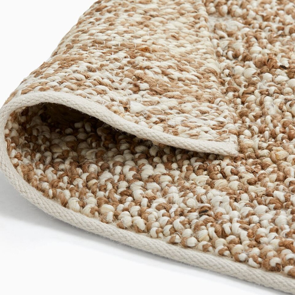 Side Stripe Jute Rug West Elm UK